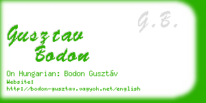 gusztav bodon business card